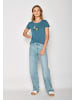 GreenBomb T-Shirt Bike Cargo Raccoon in Schlammiges Blau