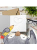 Mr. & Mrs. Panda Deluxe Karte Bürokaufmann Herz ohne Spruch in Grau Pastell