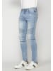 KOROSHI Jeans Biker Skinny Fit in blau