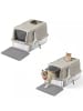 Feandrea 2er-Set: Katzentoilette in Cappuccinobeige - (B)40 x (H)36.5 x (T)61 cm