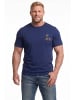 Men Plus Kurzarm T-Shirt in nachtblau