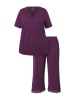 Ulla Popken Pyjama in traubenrot