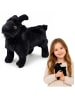 Wisam Plüschziege für Kinder, schwarz, 16 cm