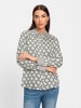 Heine Druck-Bluse in grau-champagner-bedruckt