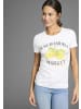Kangaroos Kurzarmshirt in weiß - gelb