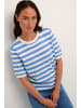 Kaffe Strickpullover KAlizza Regular fit in Ultramarine/Turtle. Stripe