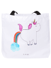 Mr. & Mrs. Panda Tasche Einhorn Pupsen ohne Spruch in Weiß