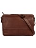 SPIKES & SPARROW Messenger echt Leder in cognac