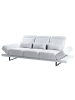 Beliani 4-tlg 3-Sitzer Sofa IKAST in Grau/Schwarz