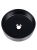 Beliani Waschbecken TEBAR in Schwarz - (W) 40 x (H) 12 x (L) 40 cm