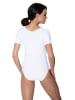 Aquarti Aquarti Damen Ballett Trikot Kurzarm Tanz-Body in weiß