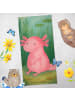 Mr. & Mrs. Panda Badehandtuch Axolotl Niedlich Design ohne Spruch in Grau Pastell