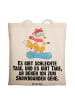Mr. & Mrs. Panda Tote Bag Hase Snowboarden mit Spruch in Creme