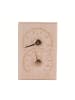 4Living Thermometer und Hygrometer für die Sauna in Beige, (B) 12,5 x (H) 18 x (L) 1 cm