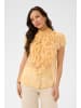SAINT TROPEZ Langarm - Hemd LiljaSZ Gerade Passform in Golden Apricot Leopard