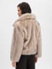 Noisy may Kunstfelljacke NMMoira in beige anthrazit - 0001