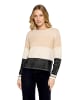 Betty Barclay Strickpullover mit Rippenstruktur in Patch Black/Beige