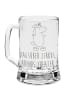 Mr. & Mrs. Panda Bierkrug Glas Einhorn Joker mit Spruch in Transparent