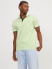 Jack & Jones Polo Shirt JJEPAULOS Sommer Hemd Kragen Pique Cotton in Neon Grün