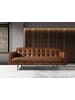 Angel Cerdá Chester-Sofa 6224 in Dunkelbraun / Dunkler Stahl