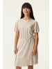 Garcia Kleid mit feiner Struktur und kurzen Ärmeln in silver