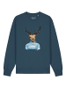 wat? Apparel Sweatshirt Hirsch in Petrol