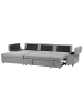 Beliani 3-Sitzer Sofa HRISEY Grau/Schwarz - (W) 293 x (H) 90 x (L) 161 cm rechtsseitig