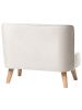 Beliani Kindersofa RISBY in Beige/Braun - (W) 70 x (H) 57 x (L) 47 cm