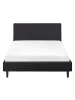 Beliani Doppelbett FITOU in Schwarz/Braun - (W) 130 x (H) 87 x (L) 214 cm