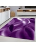 KADIMA DESIGN Teppich Kurzflor Abstrakte Wellen Polypropylen Wohnzimmer in Violett