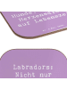 Mr. & Mrs. Panda Holzuntersetzer Spruch Labrador Herzensdiebe mi... in Lavendeltraum