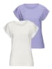 Vivance by Lascana T-Shirt in lavendel, creme