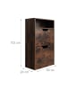 relaxdays Schuhschrank "Industrial" in Dunkelbraun - (B)60 x (H)102 x (T)24 cm