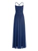 Vera Mont Abendkleid mit Wasserfallausschnitt in Dunkelblau/Grau