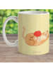 Mr. & Mrs. Panda Tasse Katze Wolle ohne Spruch in Gelb Pastell