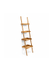 relaxdays Leiterregal in Natur - (B)44 x (H)176 x (T)37 cm