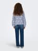 JACQUELINE de YONG Trendige Bluse Langarm Top V-Ausschnitt Zeitloser Design in Blau-2