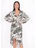 Usha Women Dress in offwhite black