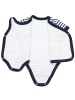 TupTam Baby Jungen Kurzarm Wickelbody 5er Set in grau/weiß