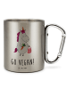 Mr. & Mrs. Panda Thermobecher Einhorn Vegan mit Spruch in Silber