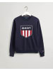 Gant Gant Pullover Sweatshirt Retro Shield mit Rundhalsauschnitt in blau