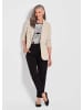 GOLDNER Blazer Strukturierter Stretchblazer mit Revers in stein