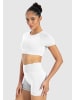 SMILODOX Crop Shirt Soheli in Hellgrau