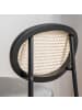 home24 home24 Barstuhl (2er Set) - Hellgrau - Rattan, Webstoff & Metall - 53.0 x 106.0 x 42.0 cm in Hellgrau