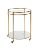 FineBuy Servierwagen in Gold / Metall / 57x57x75