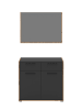 ebuy24 Garderobenmöbel Bueno (2-teilig) Schwarzgrau 95 x 37 cm