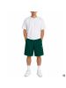 Karl Kani KK Insignia Shadow Pinstripe Soccer Shorts in Dunkelgrün