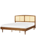 Beliani Doppelbett VARZY in Braun/Naturfarben - (W) 185 x (H) 149 x (L) 204 cm