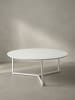 KADIMA DESIGN Design Couchtisch MDF Holz weiß matt Gestell Metall ø 80 cm