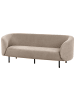 Beliani 3-tlg Sitzgruppe LOEN in Beige/Grau/Schwarz